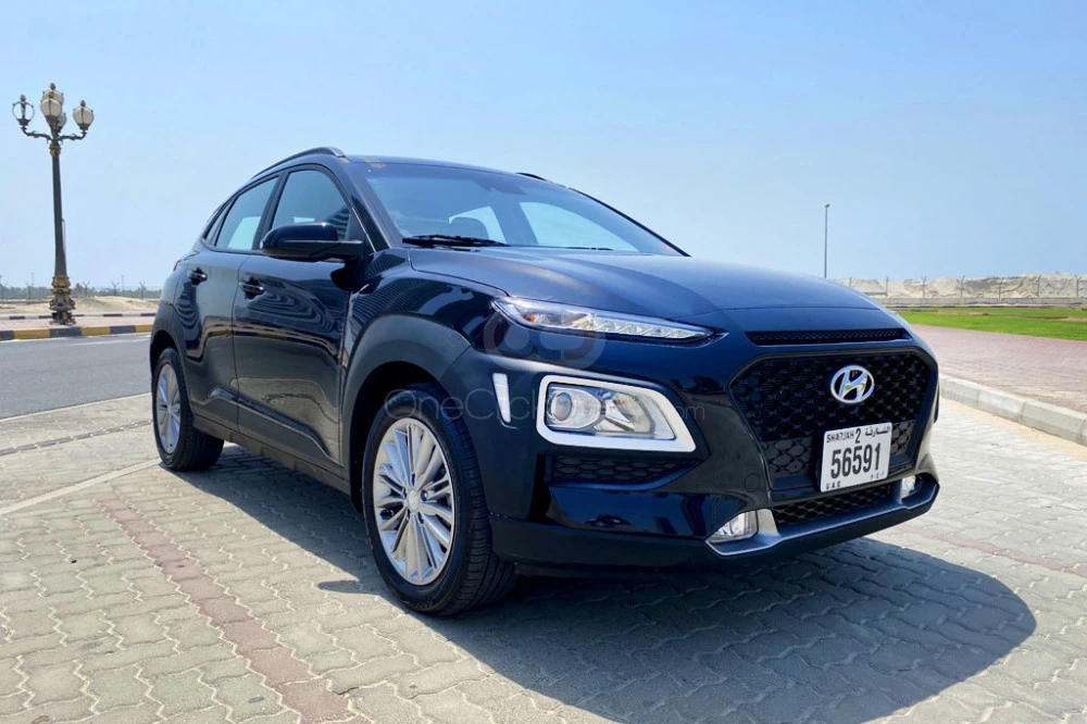 Black Hyundai Kona 2020 for rent in Dubai 1